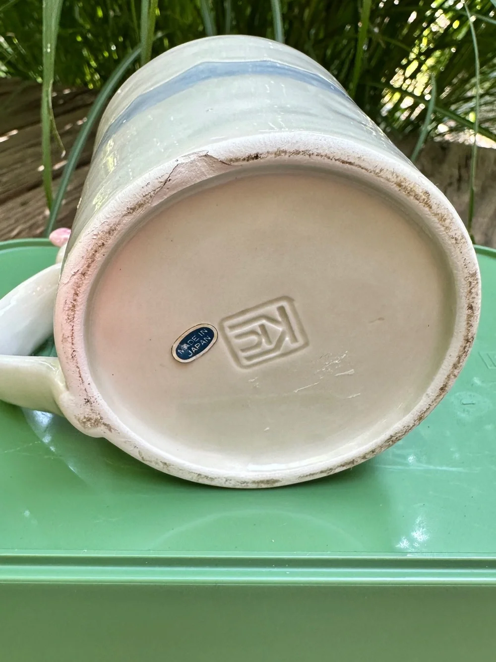 Vintage SeaWorld Ceramic Mug 3D Blue Whale & Fishing Sailor On Handle